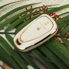 바이어블 쉐보레 호환 자동차 tpu 키케이스 키홀더 키커버 2버튼 3버튼 4버튼 5버튼, 2버튼 A타입 화이트골드 (VA-TA51)