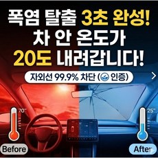차량용 앞유리 원터치 우산형 햇빛가리개, 1개, 블랙 1개, 블랙