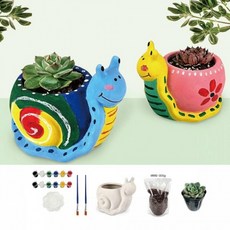 다육식물 달팽이화분 꾸미기세트, 1개, 상세페이지 참조