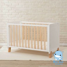 【KUKU PLUS原木組合】原木嬰兒床 雲眠加厚床墊, 原木色