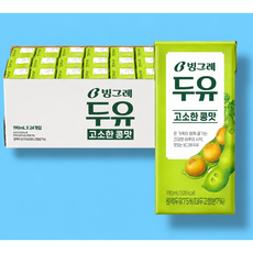 빙그레 고소한 콩맛 두유, 96개, 190ml
