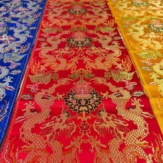 新品 藏族精品加厚刺繡哈達五彩龍紋錦緞五福八吉祥吉祥禮儀飾品 副廠商品, 哈達紅色, 1條