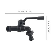 블랙 황동 정원 호스 수도꼭지 야외 동결 방지 비브콕 세탁기용 이중 콘센트 포함 1/2 인치, [02] 4 points single pack, [02] 4 points single pack