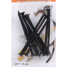 오늘은몰협력사 흑색 70mm 목공피스 11개입 긴나사 나사볼트 목재피스, 1개