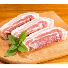 [행복미트] 프리미엄 수입산 삼겹살 5cm 수육용 찜용 껍데기 없는 삼겹살 2kg [당일발송], 1개