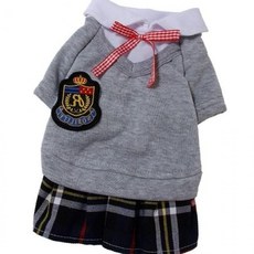 커플 유니폼 애견 의상 티셔츠 교복 원피스 강아지, 1개, 단일상품1