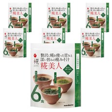 marukome 丸龜 Cozy 生味噌湯 麴 美人 青藻 + 黑豆麴 + 滿滿海帶芽口味 6入, 7個, 104g
