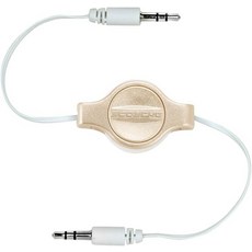SCOSCHE IU35RCGD 35mm 접이식 보조 오디오 케이블 3피트골드화이트, Space Gray/Black
