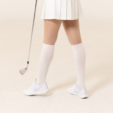 여성 골프스타킹 투톤스타킹 미끄러짐방지 헬로버디 논슬립 언더니, 화이트