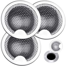 본라이프 각종 배수구 세면대 싱크대 욕조 욕실 배수구 욕조거름망 걸름망 강철 스테인리스 배수구트랩 싱크대망 싱크대 음식물거름망 씽크대배수구거름망 손잡이가달렸어요, 3개
