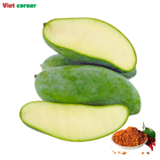 GREEN MANGO 베트남 그린 망고 xoai hat lep 4과내외 (소금 증정), 1개, 1kg