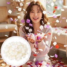 카로히포 웨딩촬영 프로포즈 꽃잎 웨딩 컨페티, 1000개, 아이보리