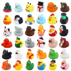 36/72개 고무 오리 랜덤 모음 벌크 장난감용 수영장 장난감 생일 선물 파티 기념품, 72 pcs random, China Mainland