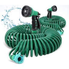 하우스 텃밭 마당 호스연결 분사기 7.5m 워터건 베란다 창문청소 호수 정원용 농업, 코일호스7.5m, 코일호스7.5m