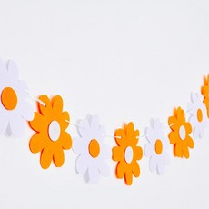 환경구성용 플라워 가랜드 뷰티믹스 생일포스터 캠핑가랜드 아기셀프촬영소품 가랜더, 1개