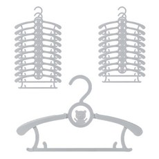 아이끌레 곰돌이 길이 조절 옷걸이, 그레이, 20개