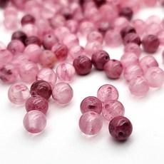 [모크재료방] 칠색옥 4mm, 150개, 레드