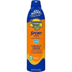 Banana Boat 스포츠 울트라 SPF30 선스크린 스프레이 9.5oz 바나나 Boat 선스크린 스프레이 SPF30 269g, 1개