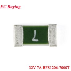 유리관휴즈 자동차 퓨즈 세트 100개/5개 1206 SMD 일회용 포지티브 차단 복원 슬로우 블로우 1A 2A 3A 4A 5A 7A 32V 63V 브레이크, [00] 7A 32V, [00] 100pcs