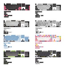 [트루펙트] VELOKEY 베로키 한글각인 키캡 투광 PBT 카캡 108배열 열승화 키캡 125키 다양한 키보드 호환가능, F:마법소녀