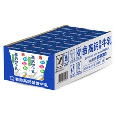 義美 高鈣牛乳 香醇濃郁 補充鈣質 全家人的健康首選, 1箱, 125ml