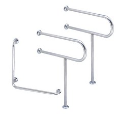 【海夫健康生活館】裕華 不鏽鋼系列 亮面 浴廁組 P型X2 L型扶手(T-110 T-050)