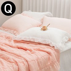 파스텔 아사면 여름 이불 베개커버세트 퀸Q 피치핑크 nys+48600iB