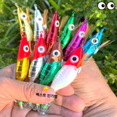 문피싱 최신형 고급 금비은비 크롬 왕눈이에기 쭈꾸미 문어 갑오징어, 10g, MF퍼플에기, 1개