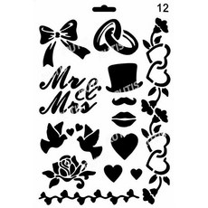 ST-B50-0032 型染版(Stencil) - 蝶古巴特diy-簍空模板-塗鴉模版-繪畫模版，輕鬆打造獨特風格, 1個, B50-0032