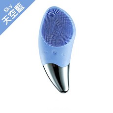 【現貨 台灣公司貨 韓國升級款】洗臉機 潔面儀 天空藍/可愛粉 電動洗臉機 矽膠洗臉刷, 天空藍【3鍵式- 6擋震動模式】, 天空藍, 天空藍【3鍵式- 6擋震動模式】