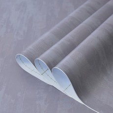 31.5x78inch Extra Wide Light Grey Concrete Wallpaper Peel and Stick Silver Grey Stained Contact Pa, 연회색