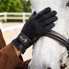 지맥스 아동용 주니어 승마장갑 라이딩 홀스글러브 어린이용 양손, XXS 블랙