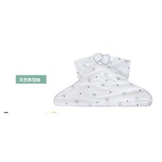 嬰兒防水圍兜餐墊 兒童高腳餐椅防髒圍盤 學習吃飯圍裙 灰色熊短袖款, 1個