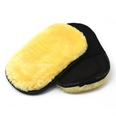 BOSITE專業級100%純羊毛洗車手套，柔軟不傷車漆，輕鬆清潔各角落, 1個