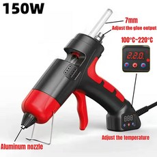 300W-800W 핫멜트 접착제 총 11mm 스틱에 대한 조절 가능한 온도 가정용 DIY 수제 실리콘, 04 150W-Digital-Red, 01 미국, 1개