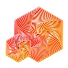 블랙홀 기하학 피젯 큐브 3D프린터 2종세트, (소+대) 오렌지 (P207), 1개