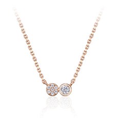 [엘르주얼리] 더블 써클 목걸이 ELBRNN243 (14K GOLD PALTED)