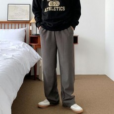 남성 편안 와이드 팬츠 가을 조거 스타일 밴딩 츄리닝 바지