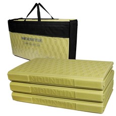 마운티아 캠핑매트 / 3단 양면 텐트매트 피크닉, 올리브