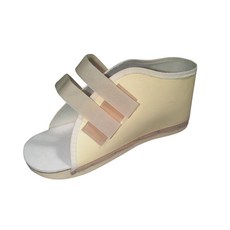 Medline 비닐 포스트옵 슈즈 여성용 라지 (9.5-10.5) 후크 앤 루프 클로저 미끄럼 방지 베이지 각 1개, Medline 비닐 포스트옵 슈즈, 여성용 라지 (9.