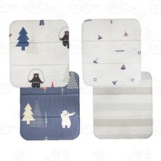 양면 접이식 쿠션 매트 휴대용 야외용 방석 등산 캠핑 피크닉 나들이 차량 트렁크, 1개, 곰돌이