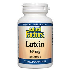 natural Factors 葉黃素軟膠囊 40mg, 1罐, 30顆