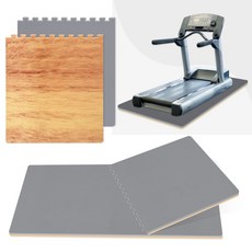 유일테크 런닝머신 피트니스 헬스 운동기구 충격흡수 방음 매트 러닝머신매트 우드+진회 25mm, 진회+우드, 1세트