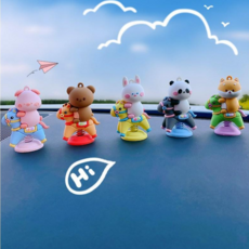 그린샵 동물친구들 흔들이 장식 5종 세트 4종 세트, 동물친구 5종세트