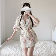 性感日本印花和服 變裝派對服 大尺碼情趣浴衣 角色扮演服 多尺碼性感睡衣