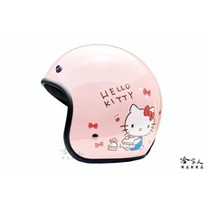 EVO 三麗鷗 HELLO KITTY 的日常 正版授權 3/4騎士帽, 1個, 粉色-HELLO KITTY 的日常,57-58CM（頭圍購買前請務必測量）