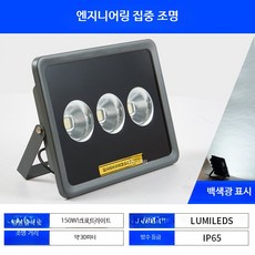 LED 투광등 100W 방수 야외 조명 공장 현장용 투광기 간판등 작업등 조경등, 150W 백색광 격리형 일정전류 방수