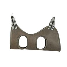 貓咪吊床 兩面雙層棉麻透氣寵物床, 1個, 橄榄绿,升級款（魔鬼貼可調節）