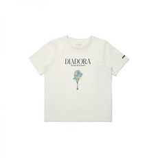 국내매장판 디아도라 블루밍 플로랄 반팔 티셔츠 우먼 오프화이트 554389