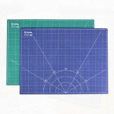 책상 보호 눈금 고무패드 칼받침 공예 다용도 작업 커팅매트 A2, 청색